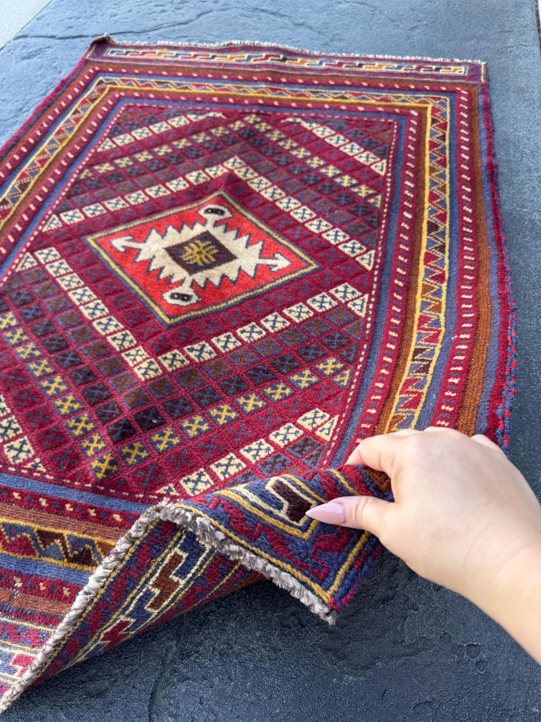 Vintage Plum Area Rug Turkish - Etsy