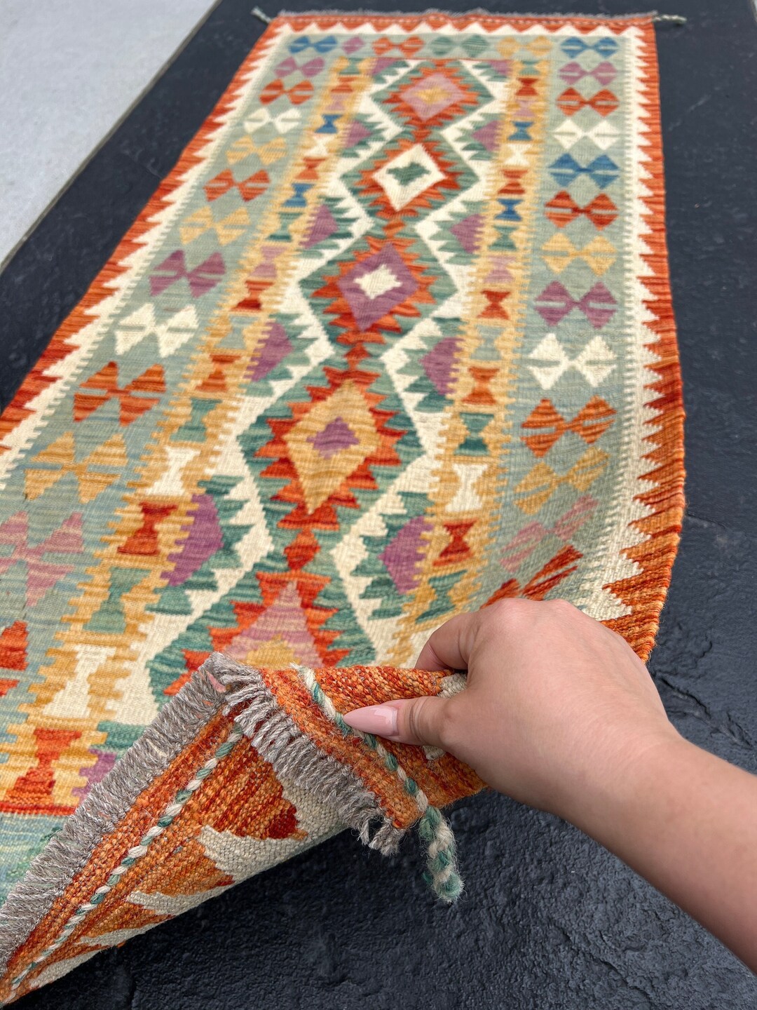 アースカラーのアフガンキリム 楽天市場】アフガンキリム ポップなカラー ジグザグ120×90cm