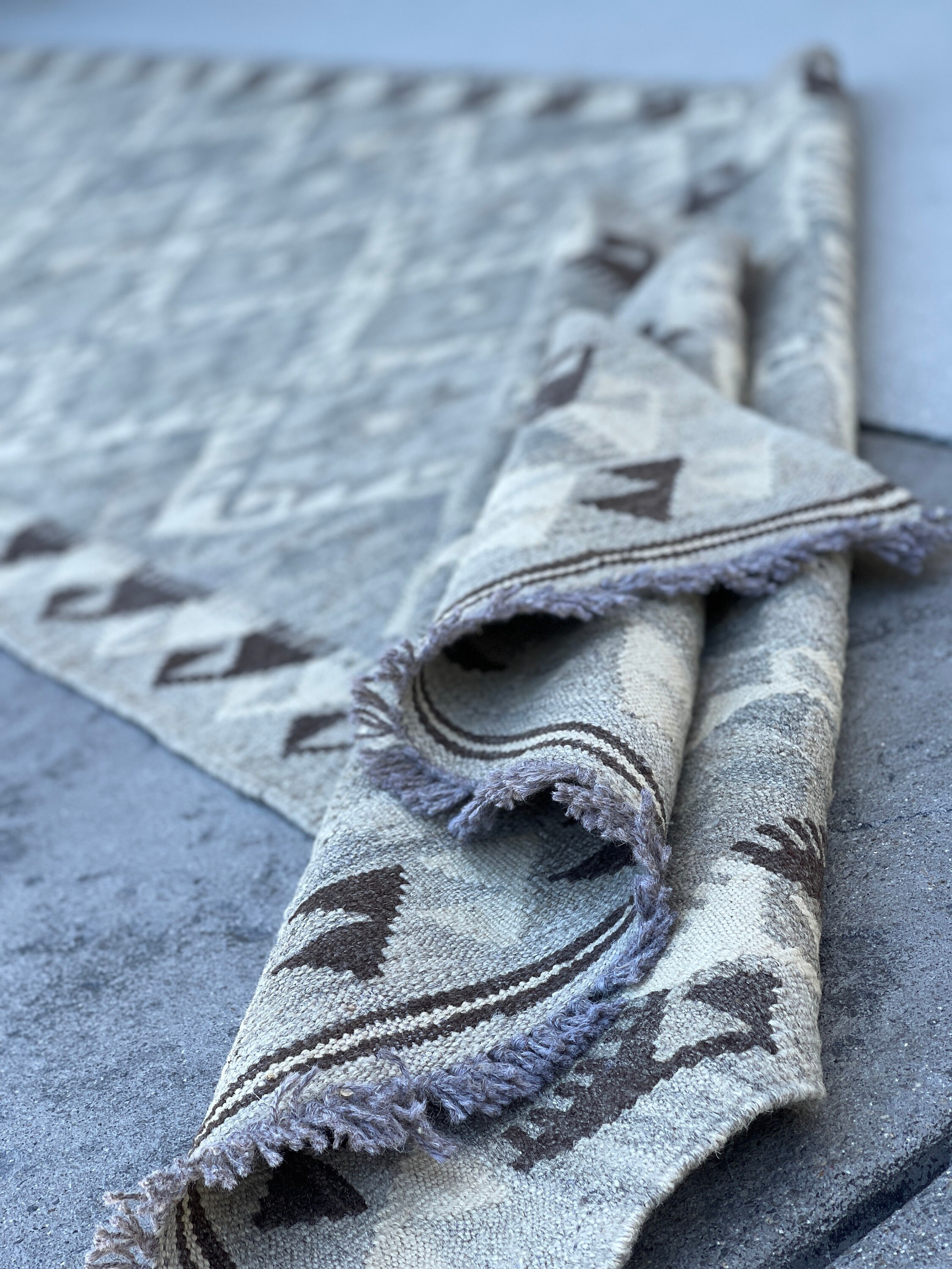 3x10 90x305 Handmade Afghan Kilim Runner Rug Light Grey Etsy UK