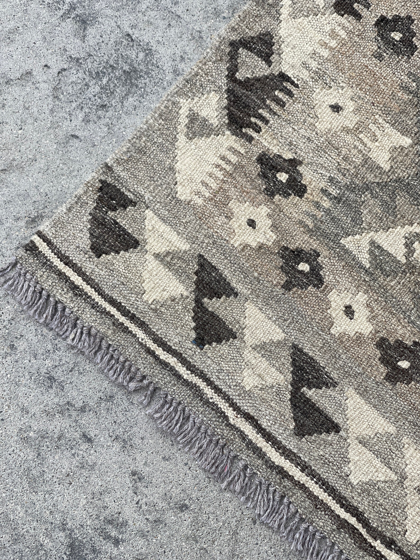 3x10 90x305 Handmade Afghan Kilim Runner Rug Light Grey Etsy