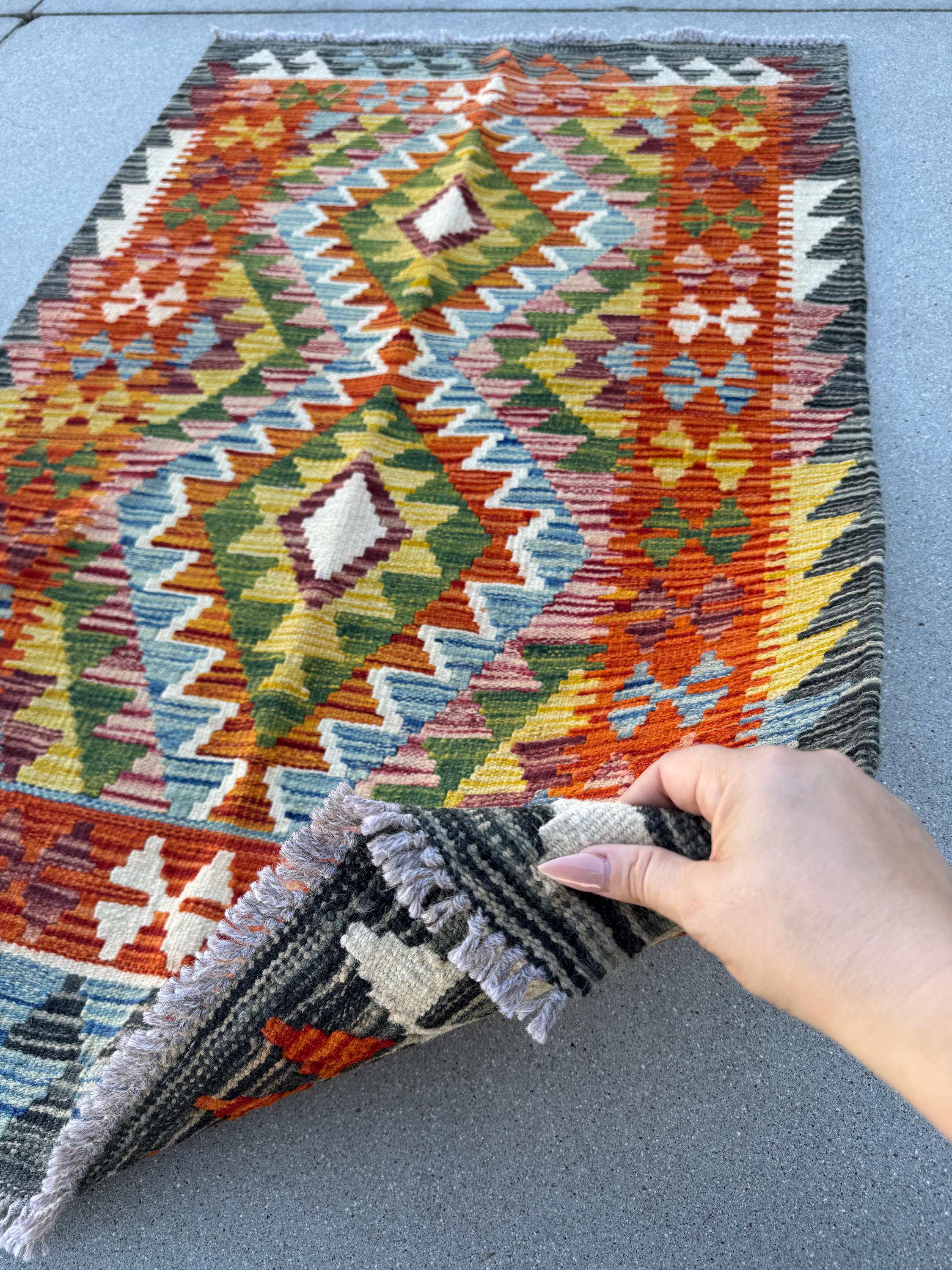 Vol.4アフガニスタン　遊牧民　手織りキリム　センターラグ　174×127④ Vol.4アフガニスタン 遊牧民 手織りキリム センターラグ 174×127④