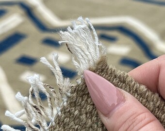 10x14 (305x425) ハンドメイド アフガニスタン キリム ラグ | セージ