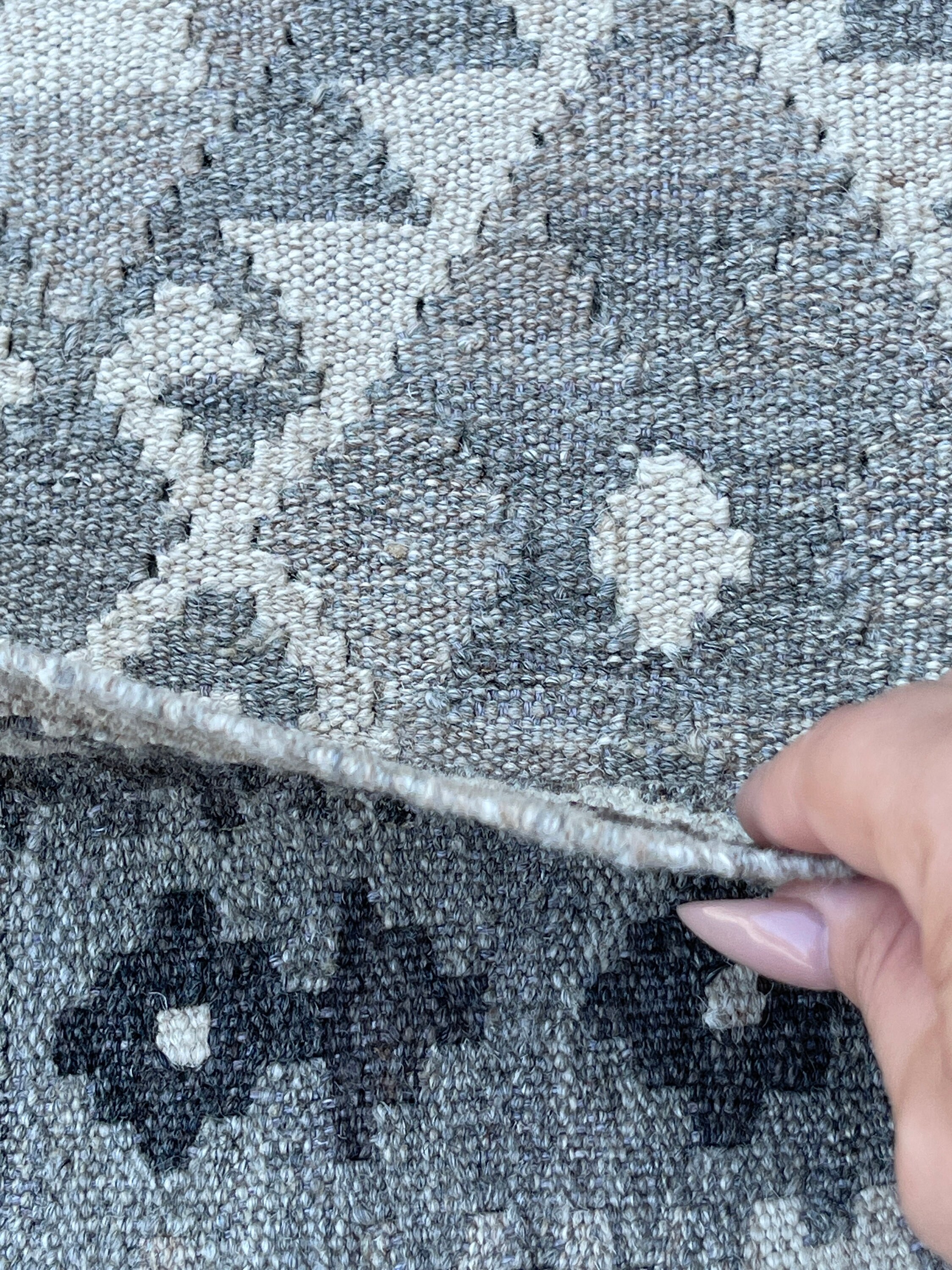 3x10 90x305 Handmade Afghan Kilim Runner Rug Light Grey Etsy