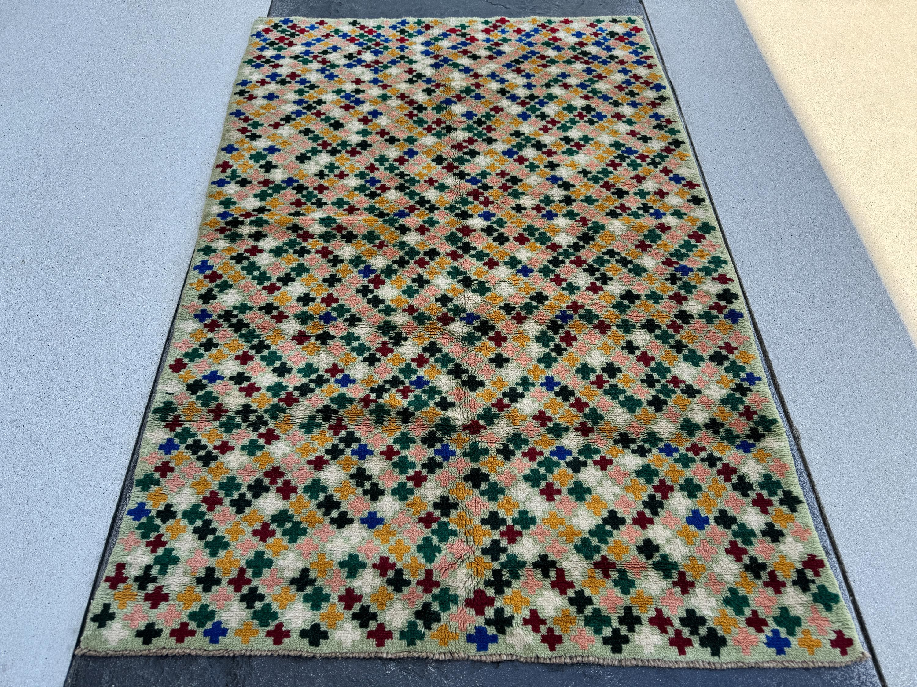4x6 (120x180) ハンドメイド ヴィンテージ アフガン バルーチ ラグ