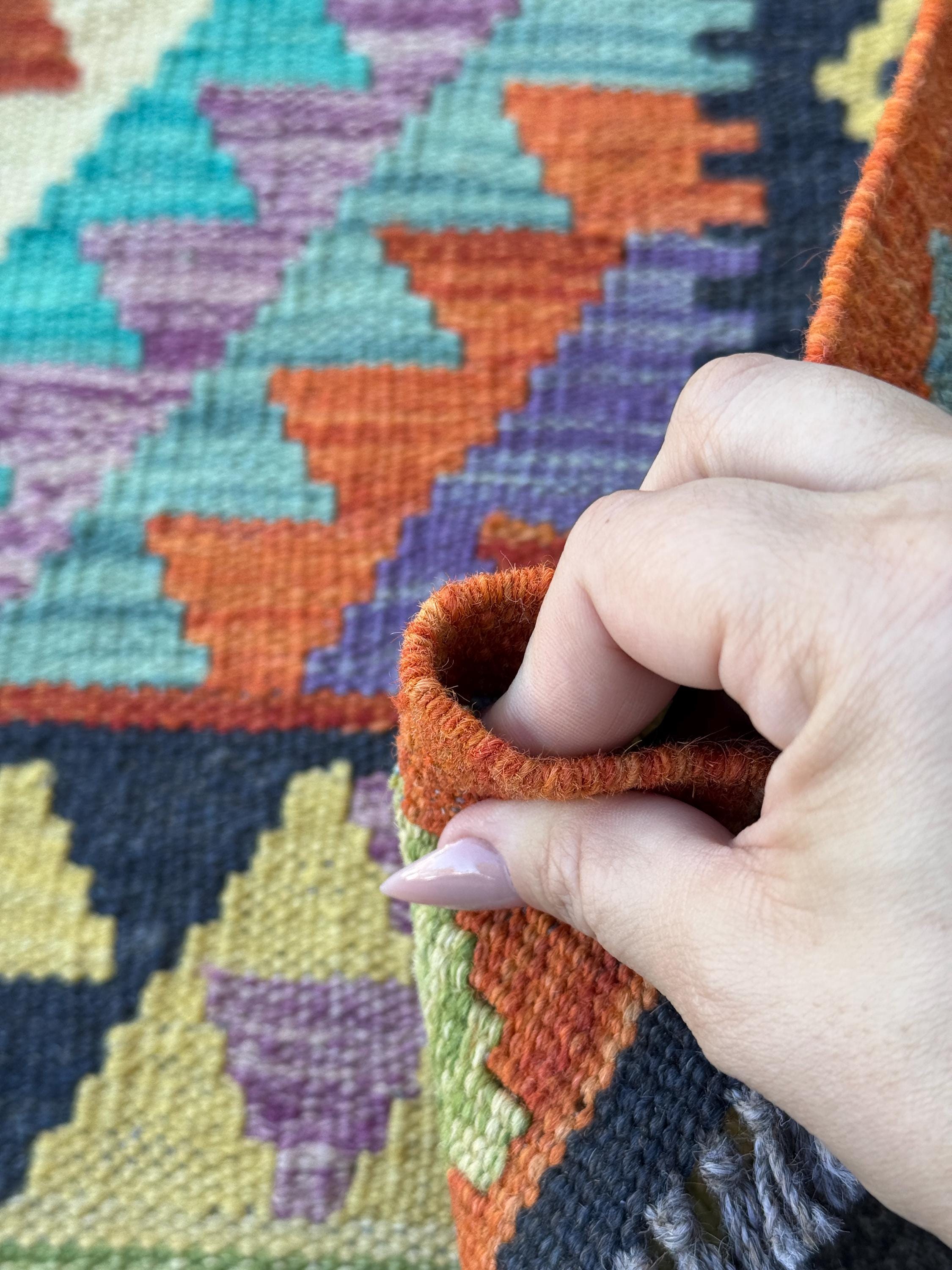 アースカラーのアフガンキリム キリム・アフガン - キリム・オリエンタル - キリムーペット