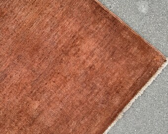 希少　バーミリオン　レッド　205×98 ターコイズ　トルコヴィンテージラグ トルコ絨毯 ヴィンテージラグ 128×267cm (TRE1998