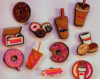 Lot De 11 Breloques Chaussures Dunkin' Donuts - Multicolore - Cadeau Anniversaire Enfants/Adultes