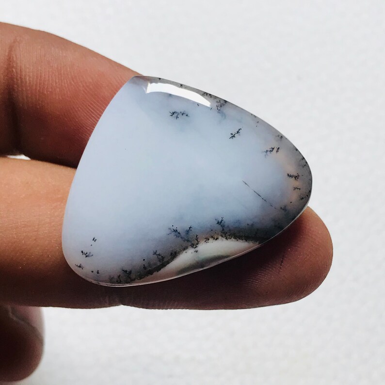 36.50 Crts 34.50X27.50X5.30 MM Dendedrite Agate Opal Top quality Dendedrite Opal Cabochon Beautif lDesignerStone of Jewelery making Heart