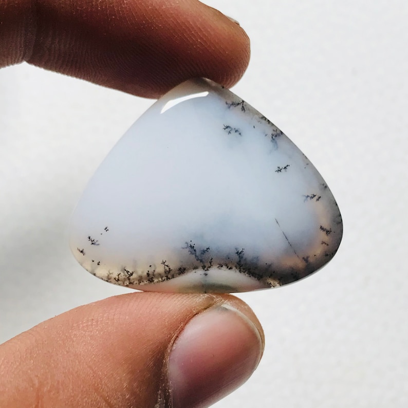 36.50 Crts 34.50X27.50X5.30 MM Dendedrite Agate Opal Top quality Dendedrite Opal Cabochon Beautif lDesignerStone of Jewelery making Heart