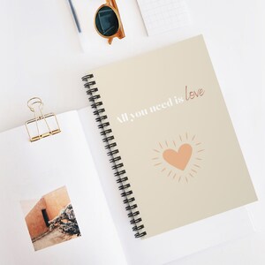 Love Spiral Notebook Ruled Line Paper 6x8 Inch Size Journal | Valentines Day | Galentines Day |  Valentines Day Gifts