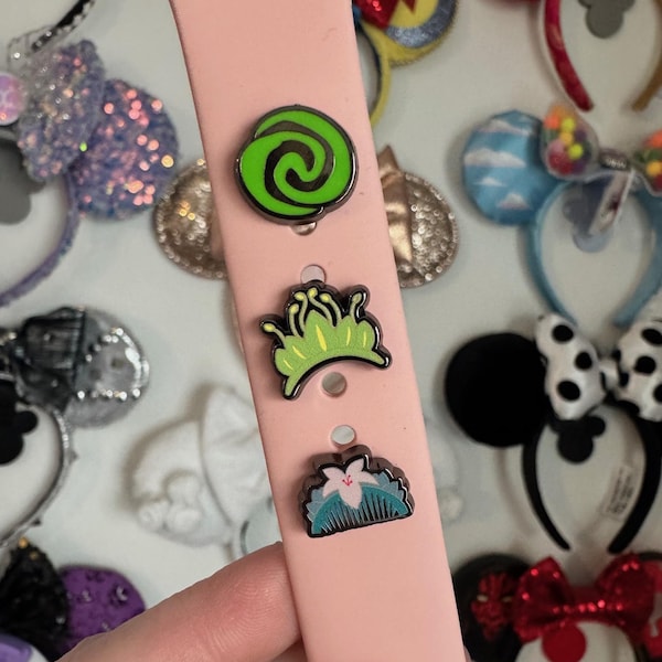 Princess Icons Watch Band Charms Accessories  for Replacement Apple Fitbit Samsung Galaxy Magic Band Disney Family Friends Vacation