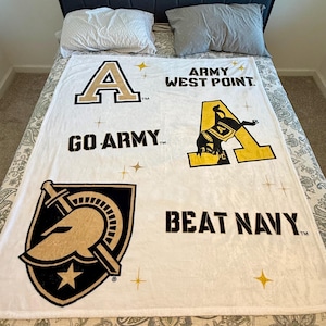 USMA West Point överdimensionerad filt för hemmakontor gåvor föräldrar slår flottan flygvapnet arméfotboll baklucka kadet mamma pappa syster gammal examen