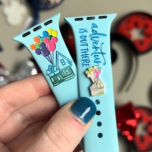 Floating House with Balloons Inspired Watch Band Accessory Mickey Disney Balloons Carle Ellie Dug Russel Apple Galaxy Fitbit Replacement