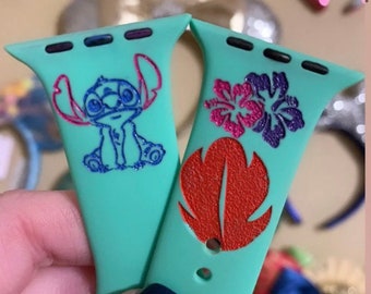 Blue Hawaiian Alien Dog Inspired Watch Band Accessory Apple Galaxy Fitbit Replacement Band