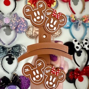 Mickey Minnie Gingerbread Ear Bag Wall Hooks for Disney Ears Headband Backpack Loungefly Hanger Christmas Very Merry Party Cruise Merrytime