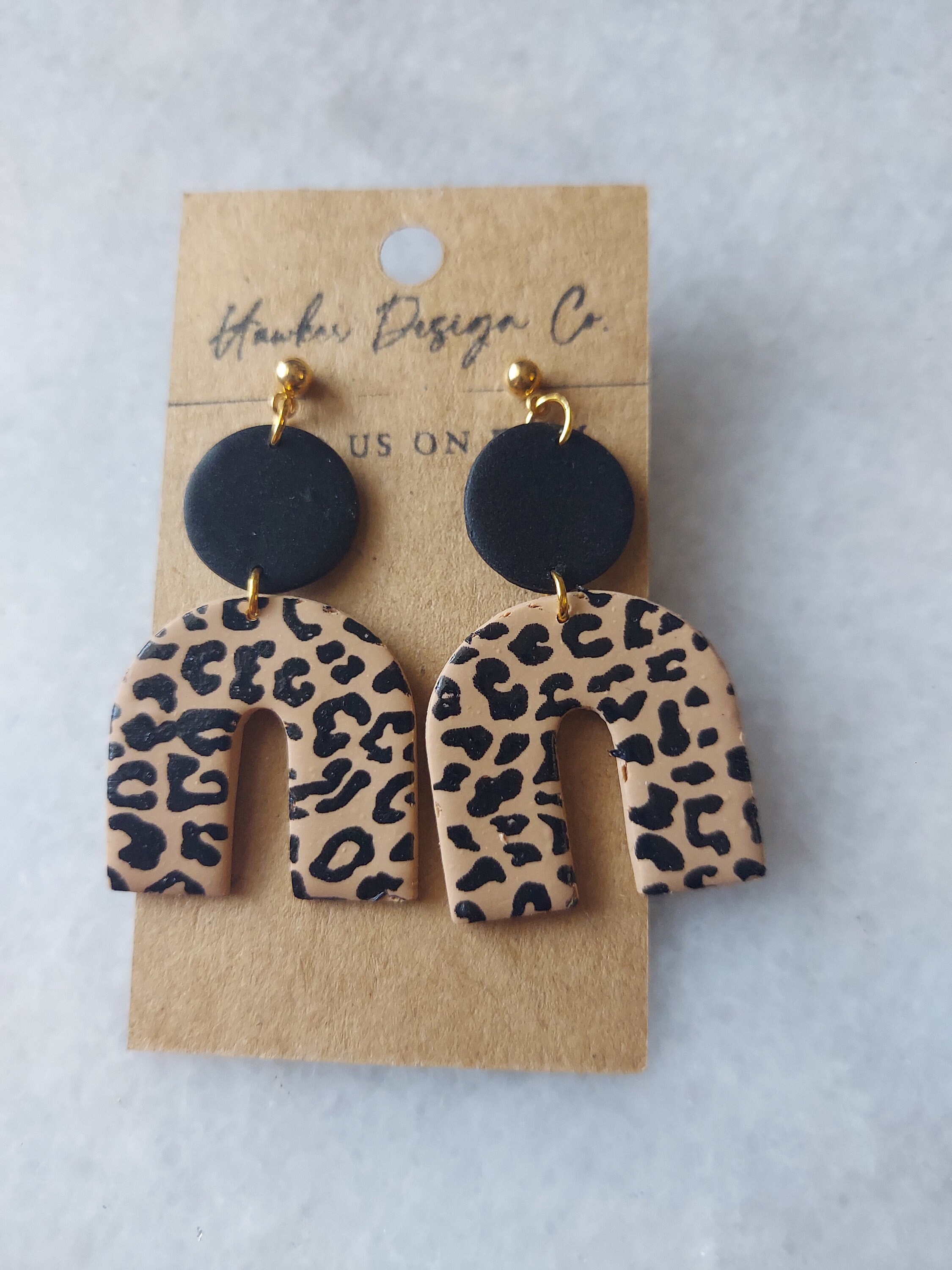 Cheetah Print Polymer Clay Earrings Etsy Australia