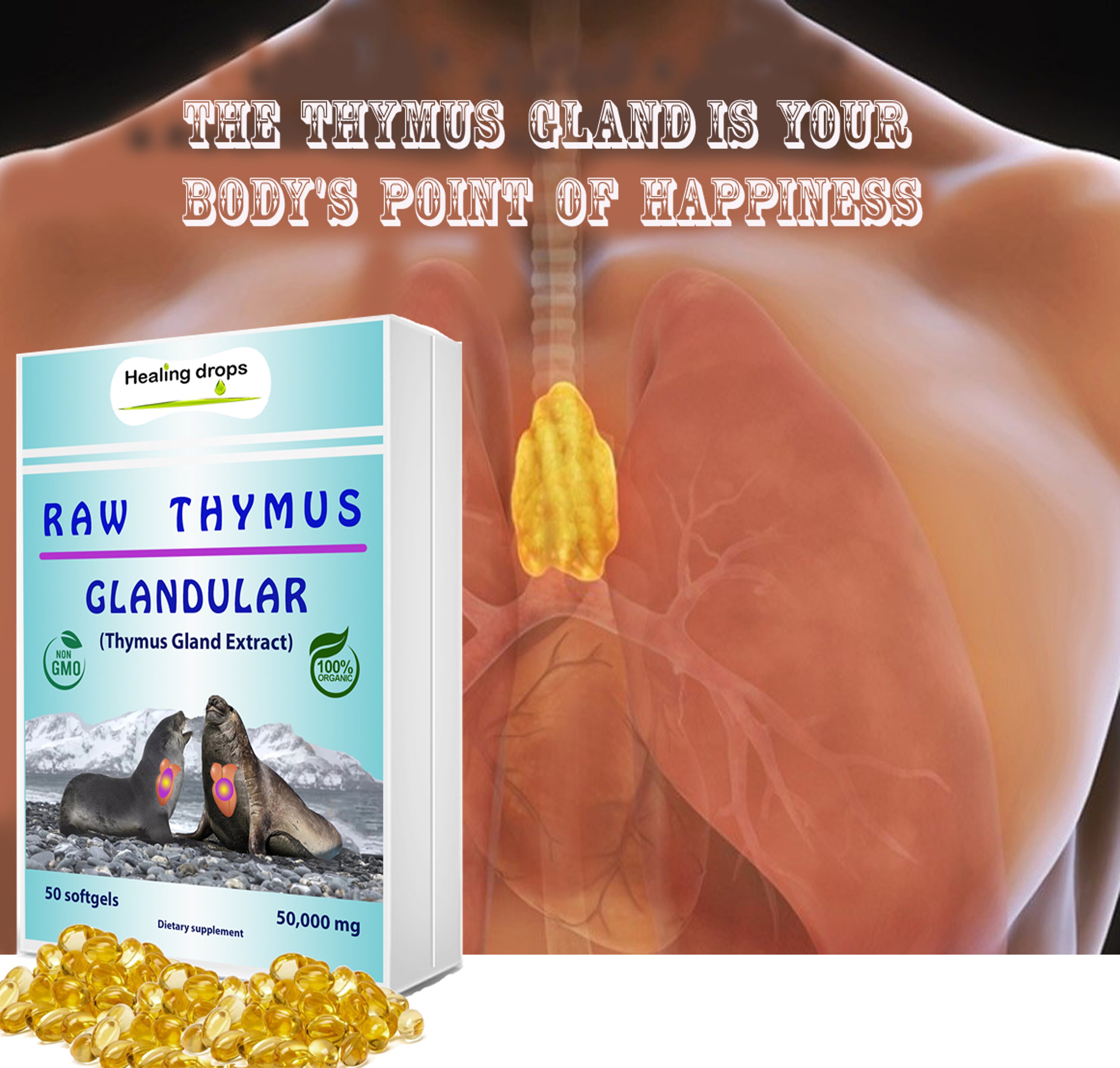 Thymus Glandular Extract Raw Tissue healing Etsy