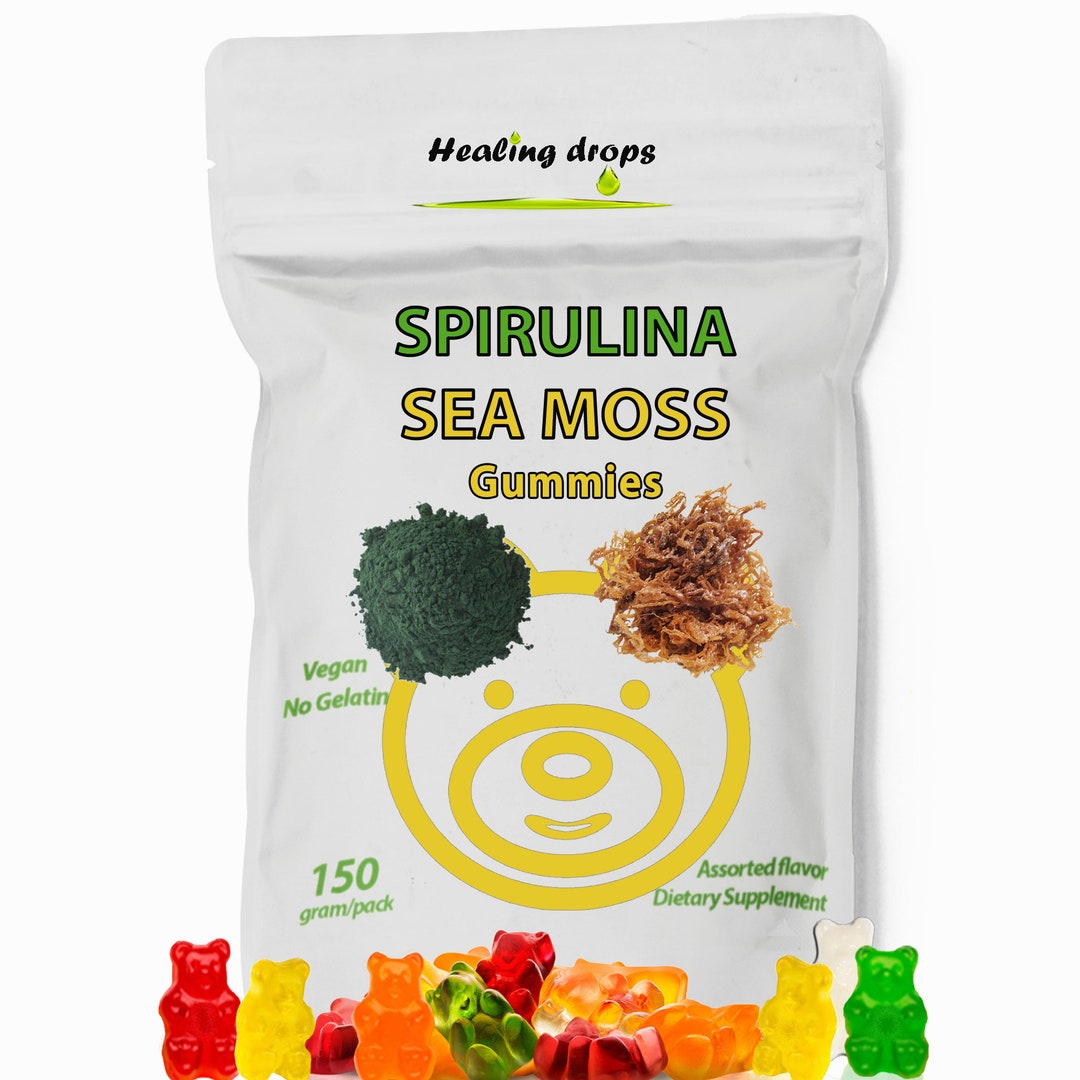 Blue Spirulina Gummies Sea Moss Gummies Superfood Supplement Etsy