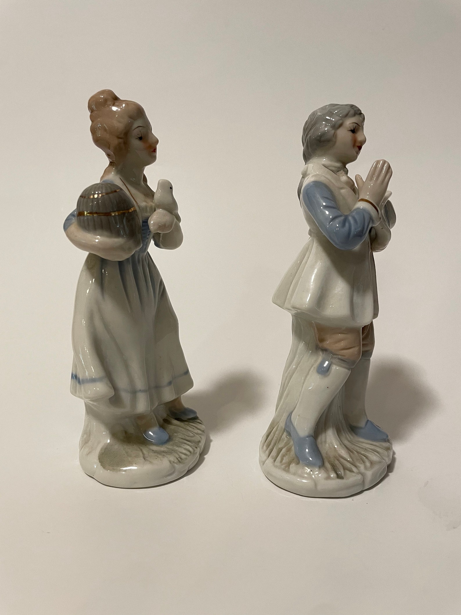 Enesco figurines/ boy and girl/ vintage figurines/age of Etsy