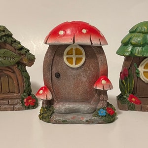 Set of 3 mini fairy/gnome homes/fairy garden accessories/ gnome decor/ yard art/ garden and patio/ the Fae/ fairy’s/mystical garden/gifts