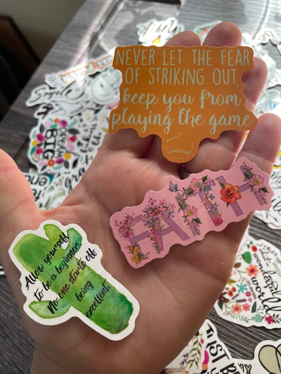 Inspirational Stickers For Water Bottles, Positive Vinyl Stickers