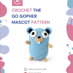 Crochet Go Gopher Mascot Pattern Programmer Gift (PDF Pattern)