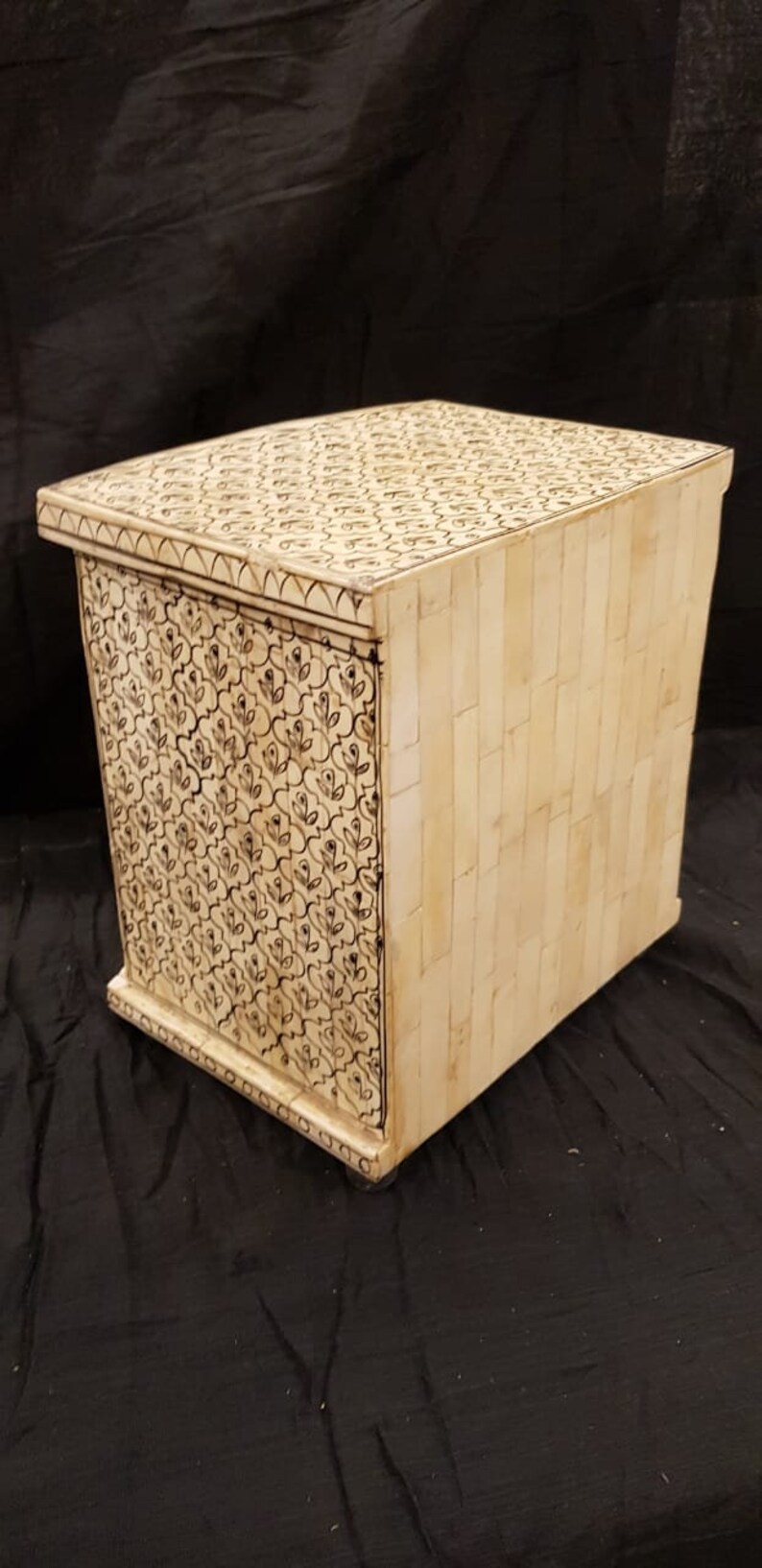 Handcrafted Cupboard,Vintage Cupboard,Decorative Cupboard,Hand Painted Cupboard Bone Inlay Accent Cabinet Home Decor Carved Box