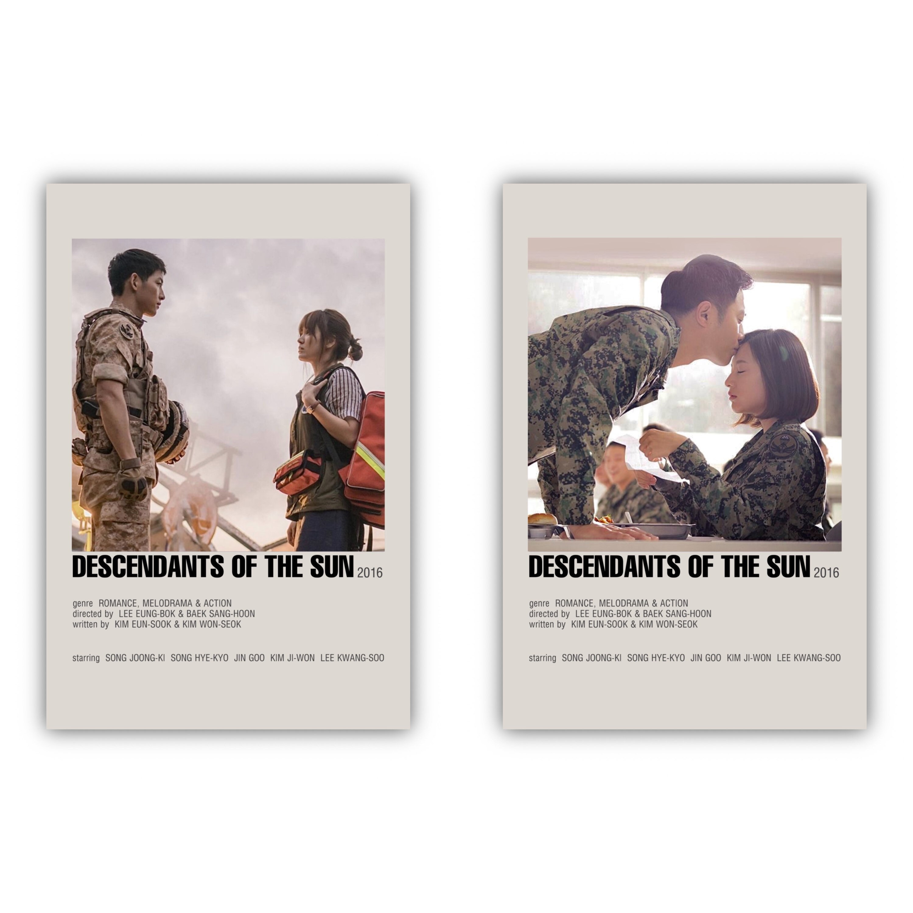 Descendants Of The Sun Minimalist Kdrama Poster Prints 6x4 Etsy