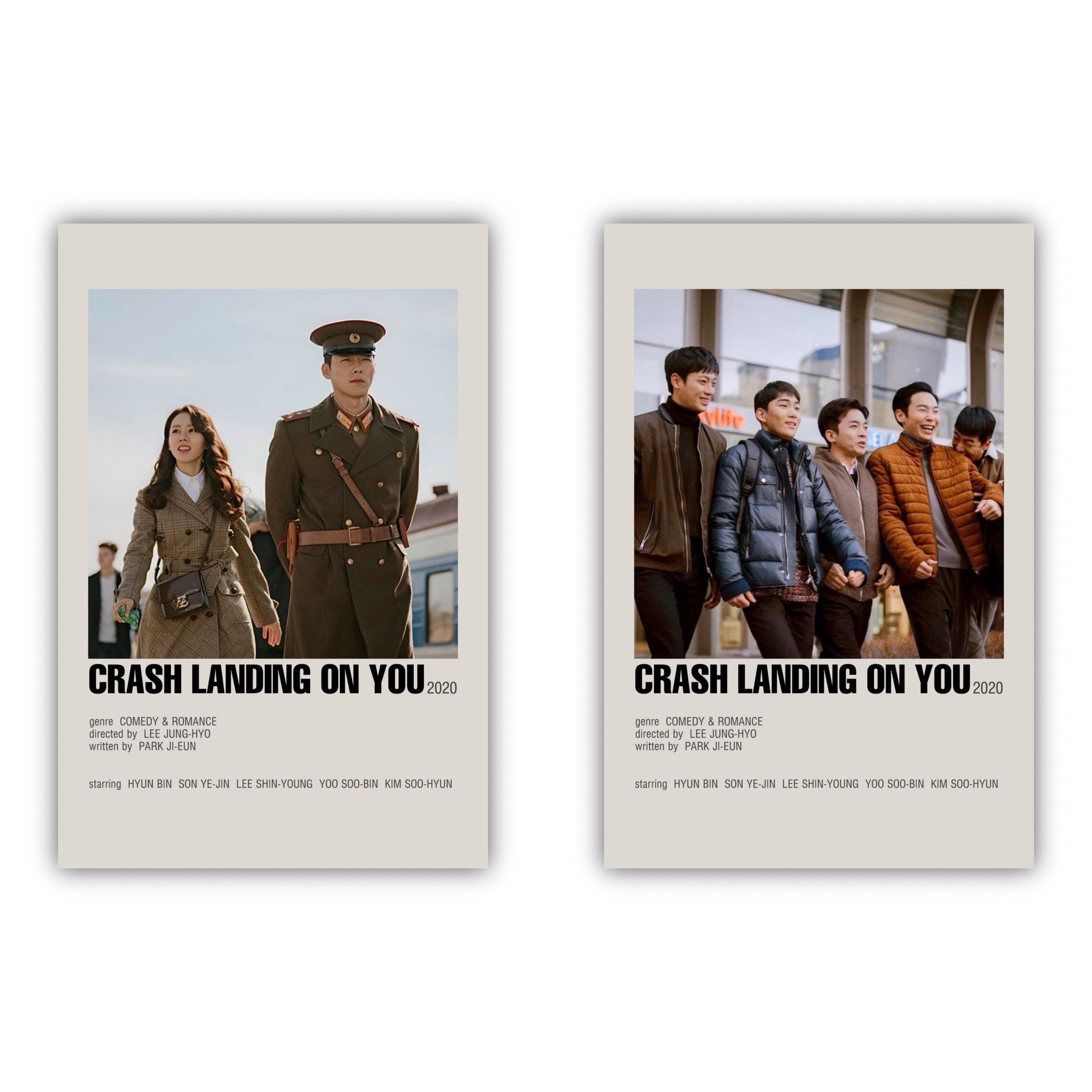 Crash Landing On You Minimalist Kdrama Poster Print | 6x4 Polaroid St…
