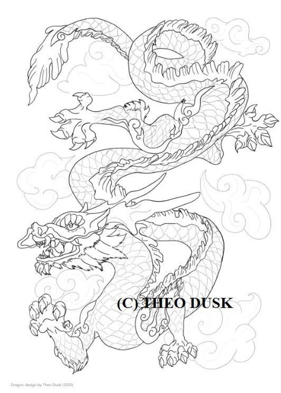 Chinese Dragon Coloring Pages For Kids