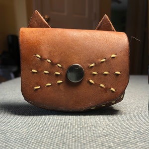 Leder Katze Geldbörse