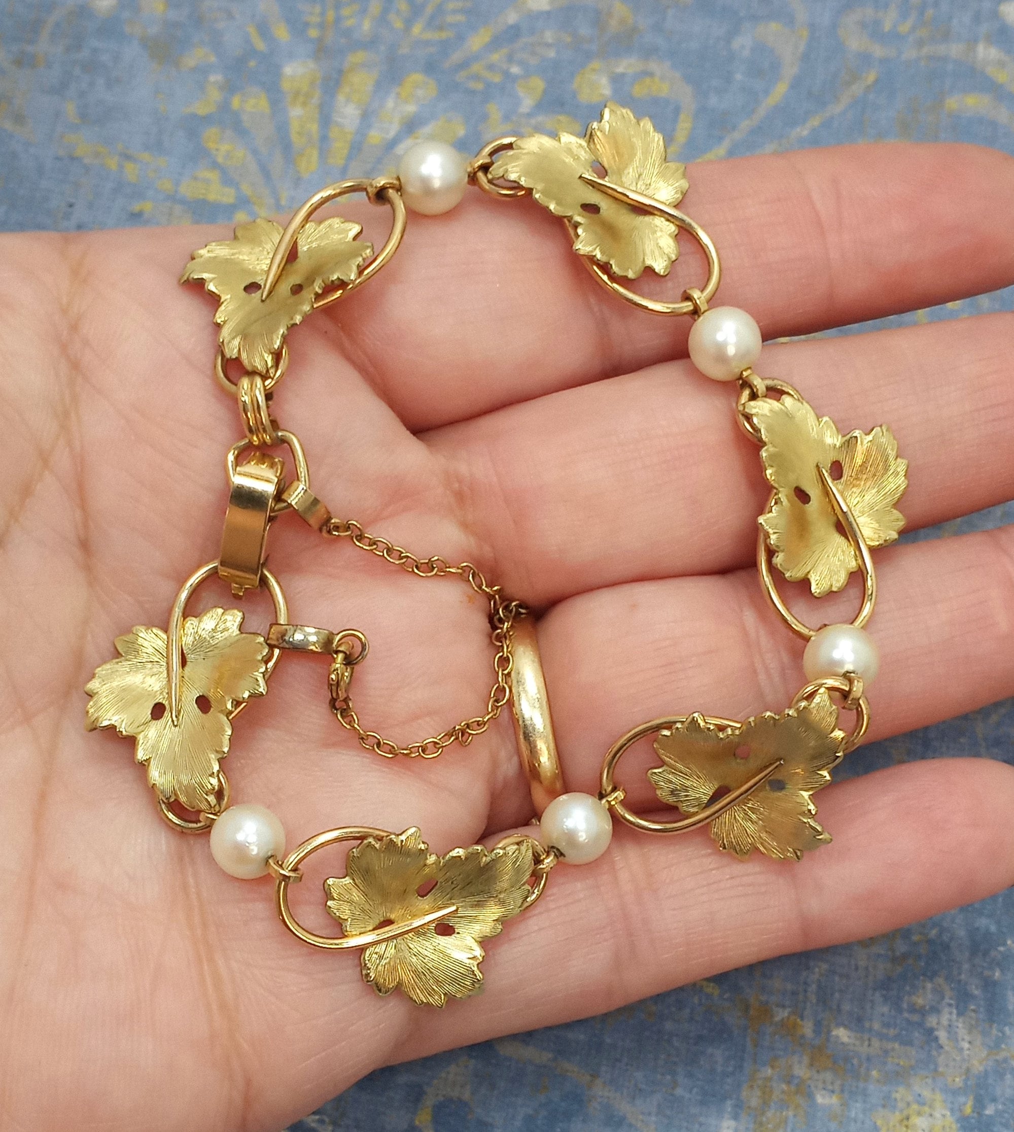 ヴィンテージ KREMENTZ 14KT ゴールド オーバーレイ 養殖真珠 グレープ