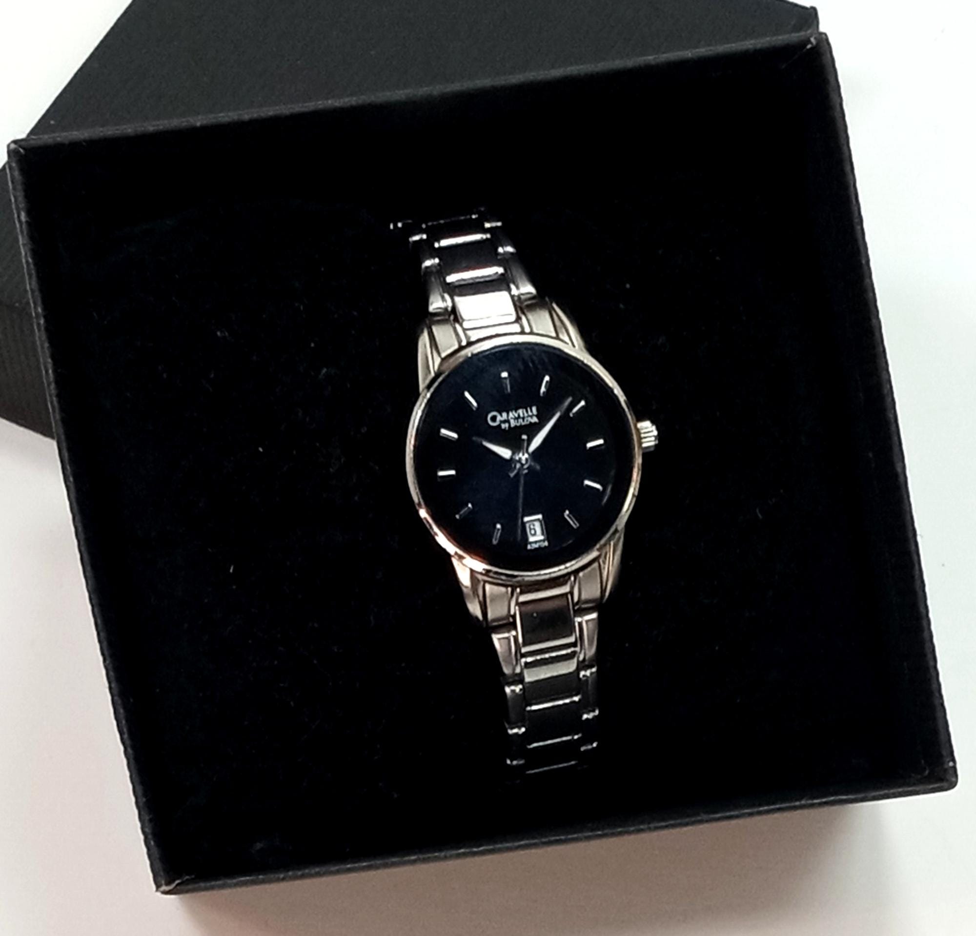 Caravelle By Bulova Black Dial Ladies Watch 28mm Bulova 45L171 Caravelle Women main image 2