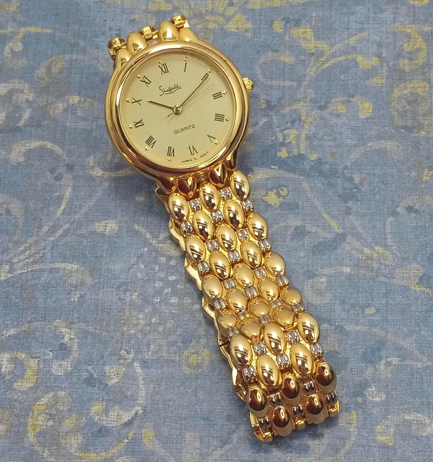 Vintage SHEFFIELD Large Unisex Chunky Gold With Silver Tone