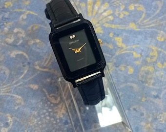Vintage GITANO Quartz Moon Phase Watch Time Date Gold Tone  display picture 1