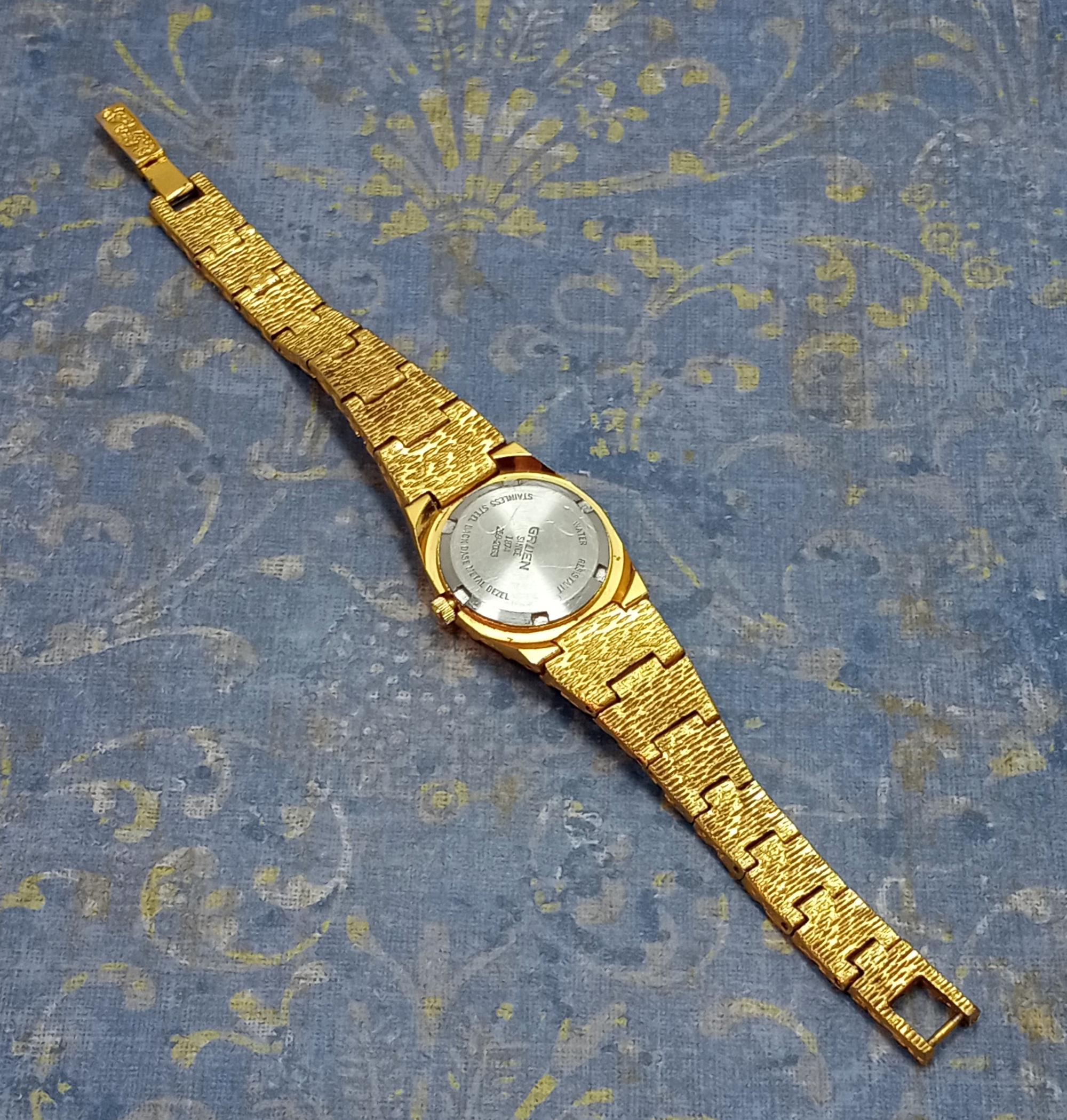 Gruen Women\'s Gold-Tone Vintage Bracelet Watch - Gold Buy Gruen Diamond Precision Quartz Watch | Second Hand  main image 2
