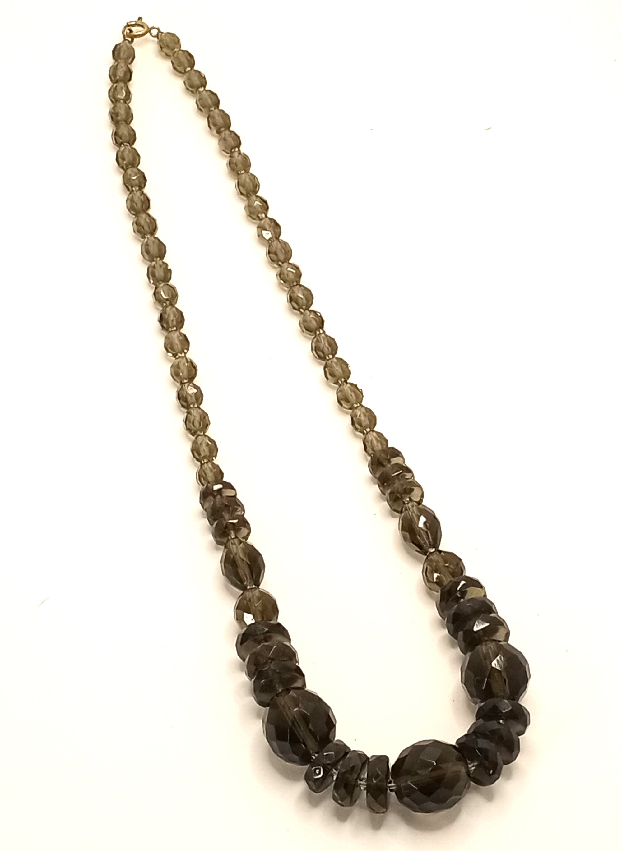 Collier Vintage Avec Olives En Verre - Jolie Pièce D'occasion, Type Broche (?), Bijou Ancien