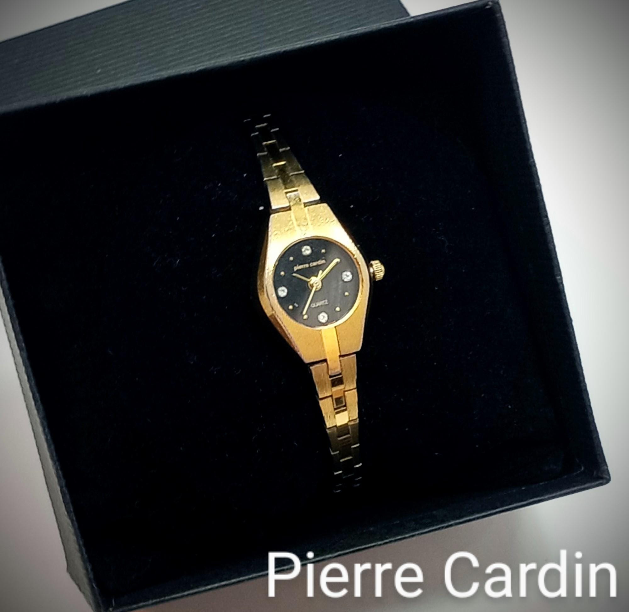 Pierre Cardin Vintage Gold Watch – Black Dial Swiss Quartz PIerre Cardin - Steel circle gold Guilloche dial - NOS - 1980s main image 4