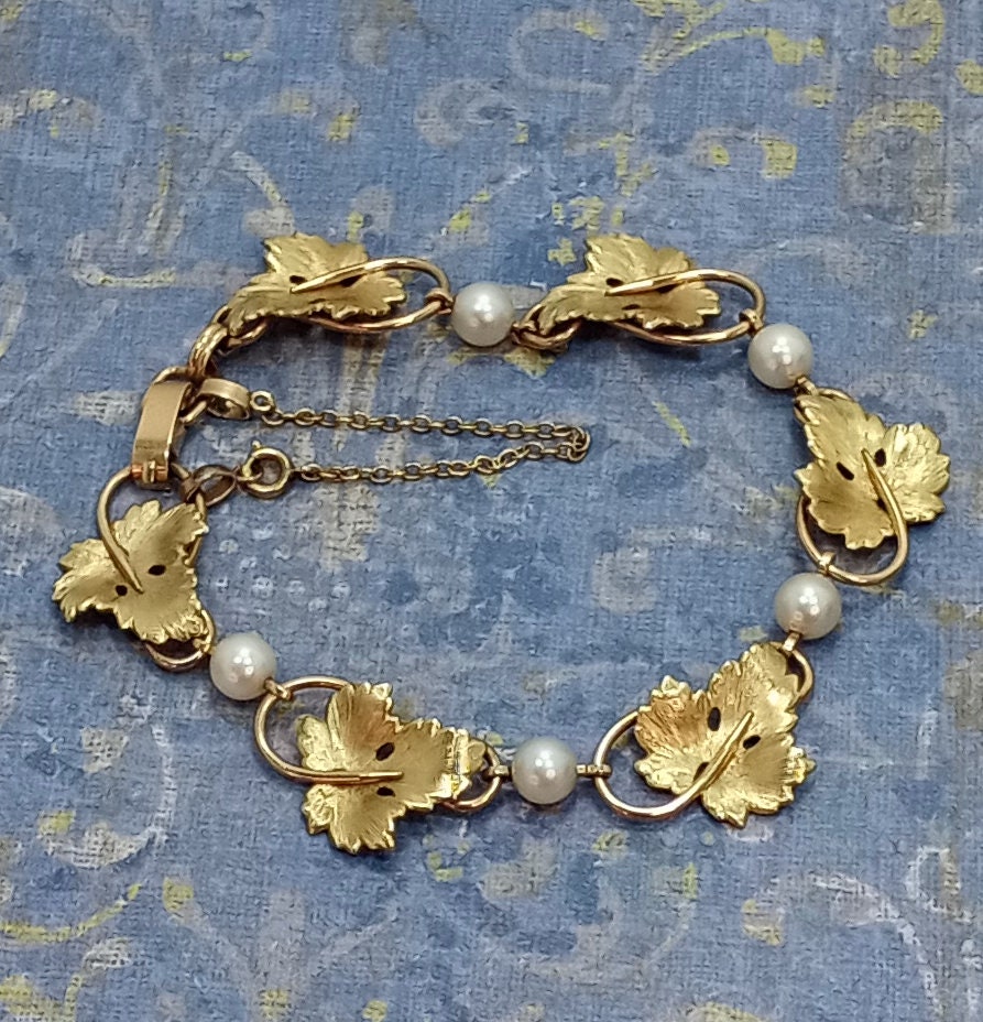 krementz クレメンツ ブレスレット   ヴィンテージ品   ゴールドカラー レディース / 240001197589 ヴィンテージ KREMENTZ 14KT ゴールド オーバーレイ 養殖真珠 グレープ