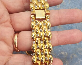 Vintage SHEFFIELD Large Unisex Chunky Gold With Silver Tone
