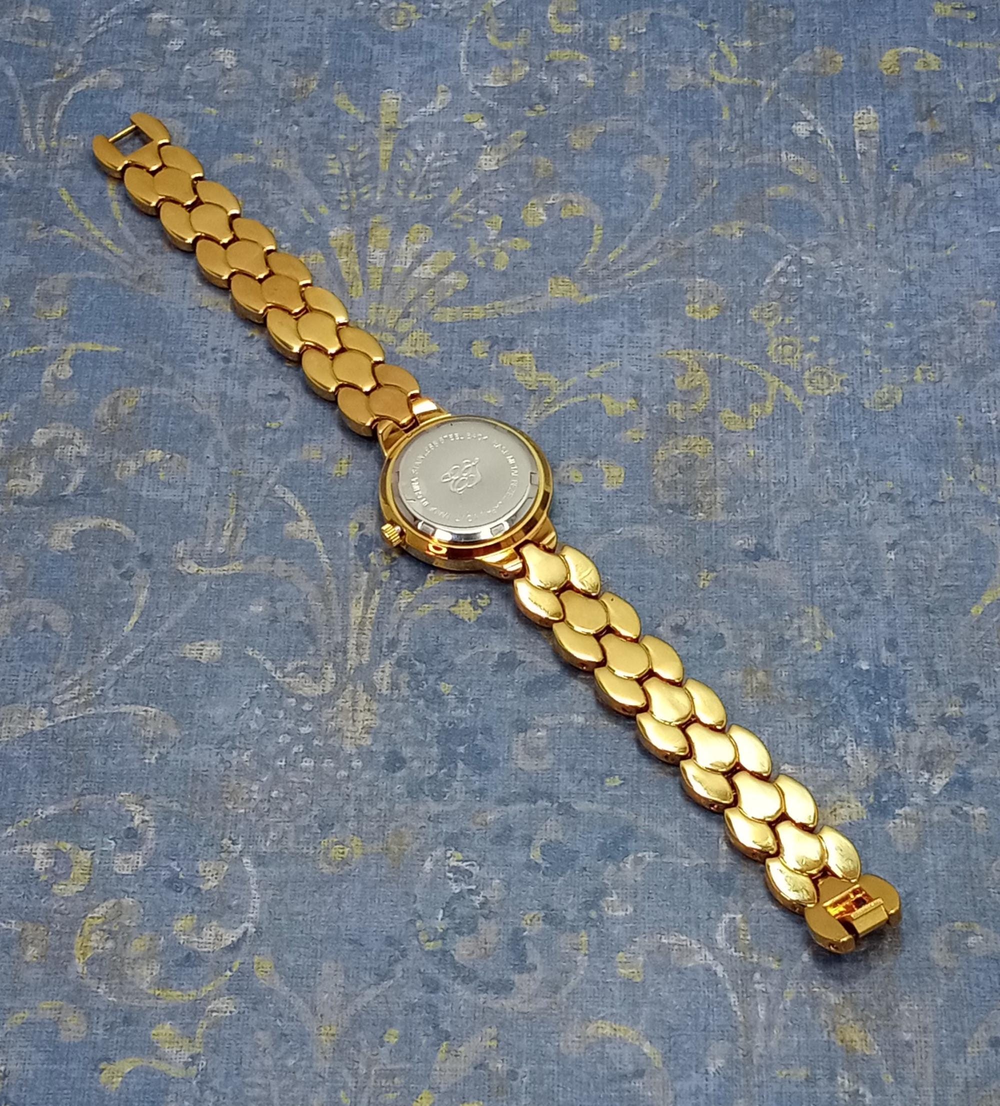 Elizabeth Taylor Vintage Gold Tone Watch 1990’s Y2K (New Old Stock In Box) NEW Vintage Elizabeth Taylor White Diamonds | Mercari main image 2