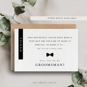 Will You Be My Groomsman Proposal Card - Wedding Party Proposal Cards - Proposal Note Card For Groomsman