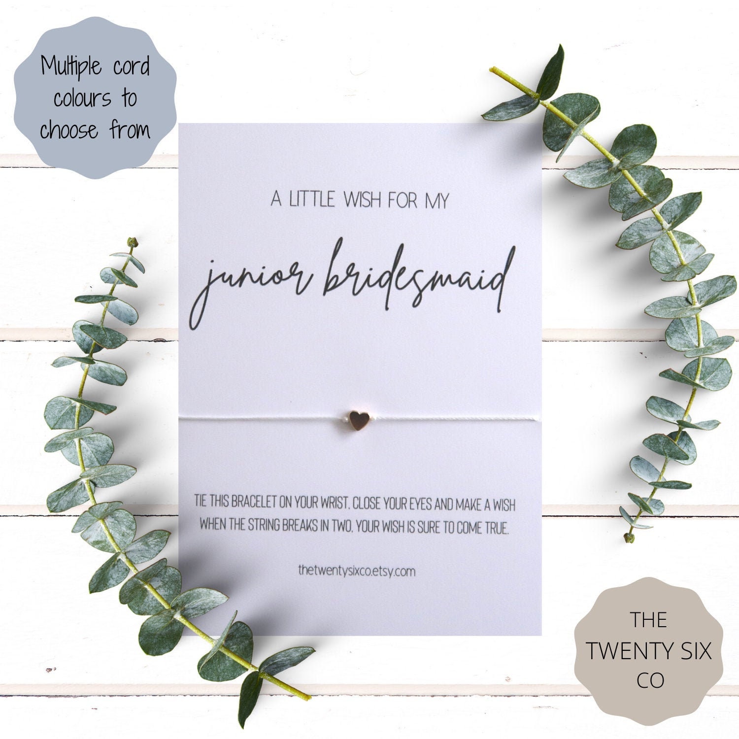 A Little Wish For My Junior Bridesmaid Bracelet.  Junior Bridesmaid W…