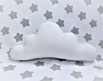 White Cloud Pillow, Fleece Cloud Pillow, Neutral Nursery Decor, Baby cushion, Baby Gift, Crib Decoration