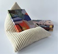 Corduroy Pyramid Pillow, 19.7x13.7 inch, bean bag shaped book stand, e-reader cushion, tablet cushion stand, sofa cushion, housewarming gift