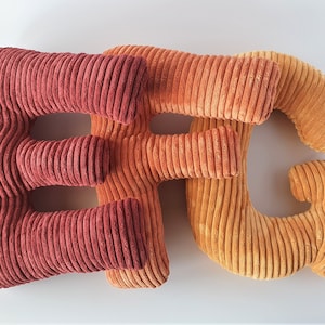 Letras de peluche de dibujos animados, almohadas con letras, letras E, F, G, almohadas de regalo divertidas, almohadas para niños, almohadas decorativas