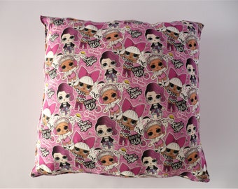 Girls Pink Tone Pillow, 17,3”x17,3”, Throw Pillow, Floor Pillow, Girls Room Decoration, Pillow Insert