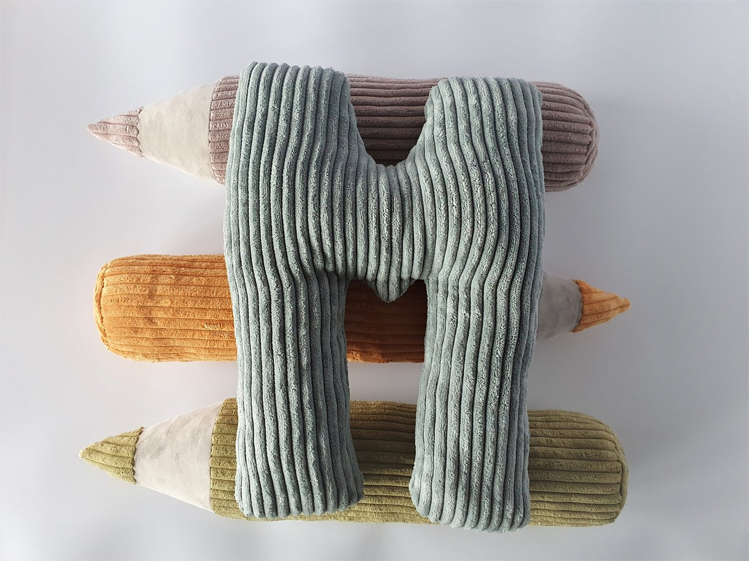 Large Letter M Pillow, 17,7x13,7, Stuffed Letter, Plush Letter, Kids Room Decoration, Kids Gift