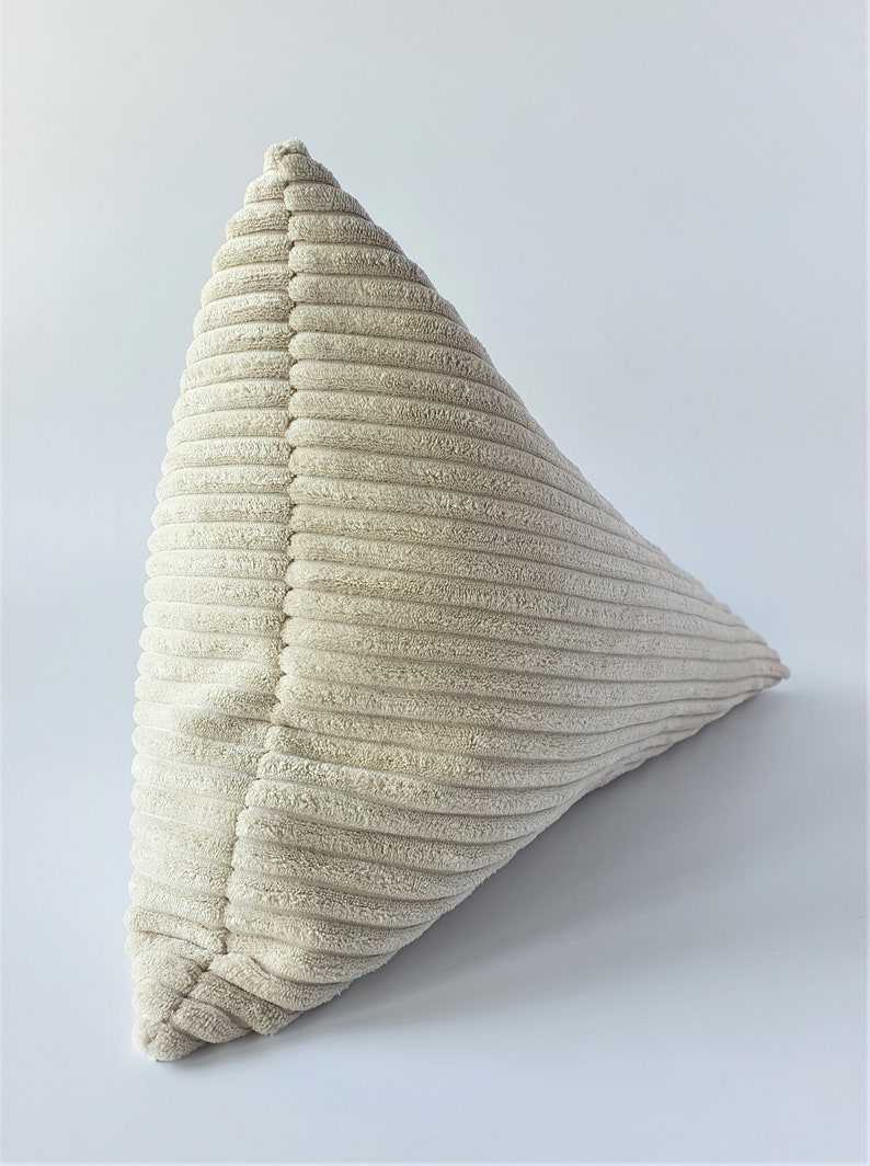 Corduroy Pyramid Pillow, 19.7x13.7 inch, bean bag shaped book stand, e-reader cushion, tablet cushion stand, sofa cushion, housewarming gift image 6