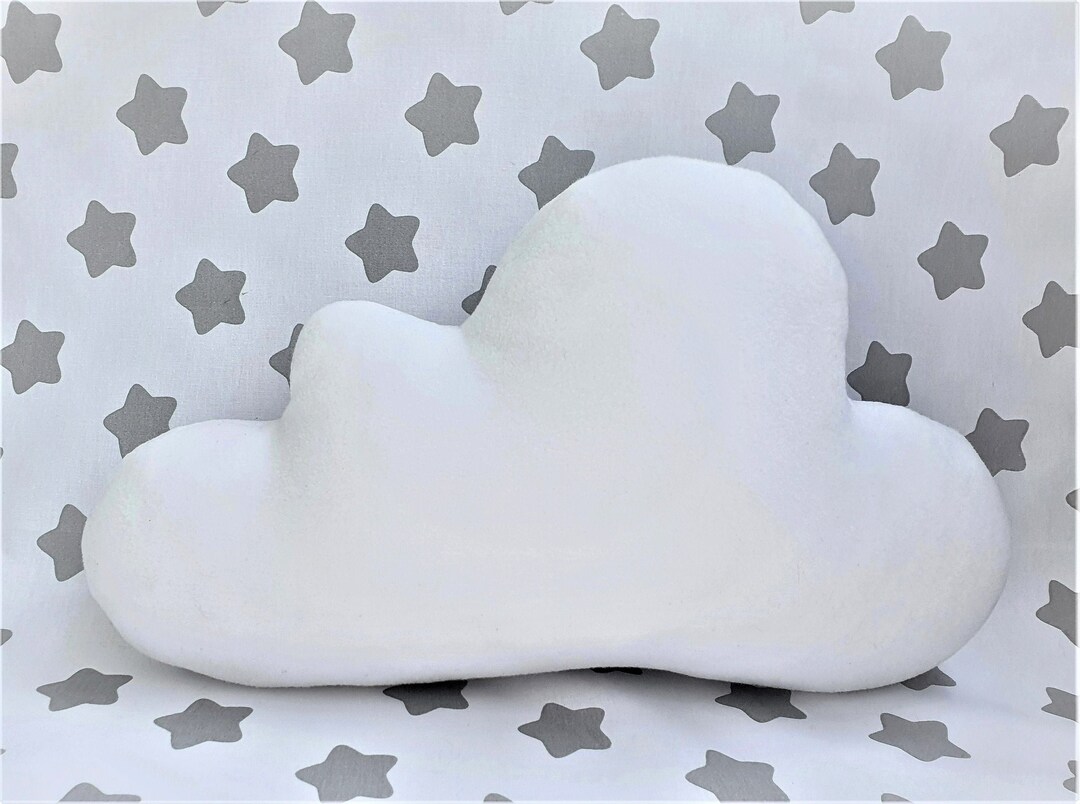 White Cloud Pillow, Fleece Cloud Pillow, Neutral Nursery Decor, Baby